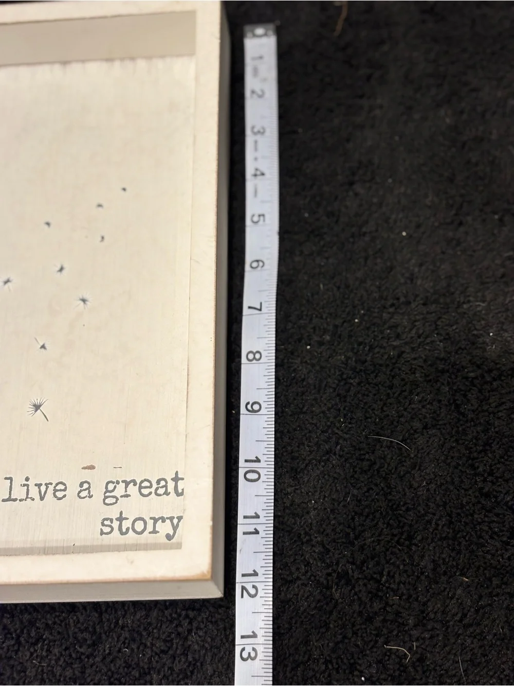 Live a Great Story White Dandelion Wall Art